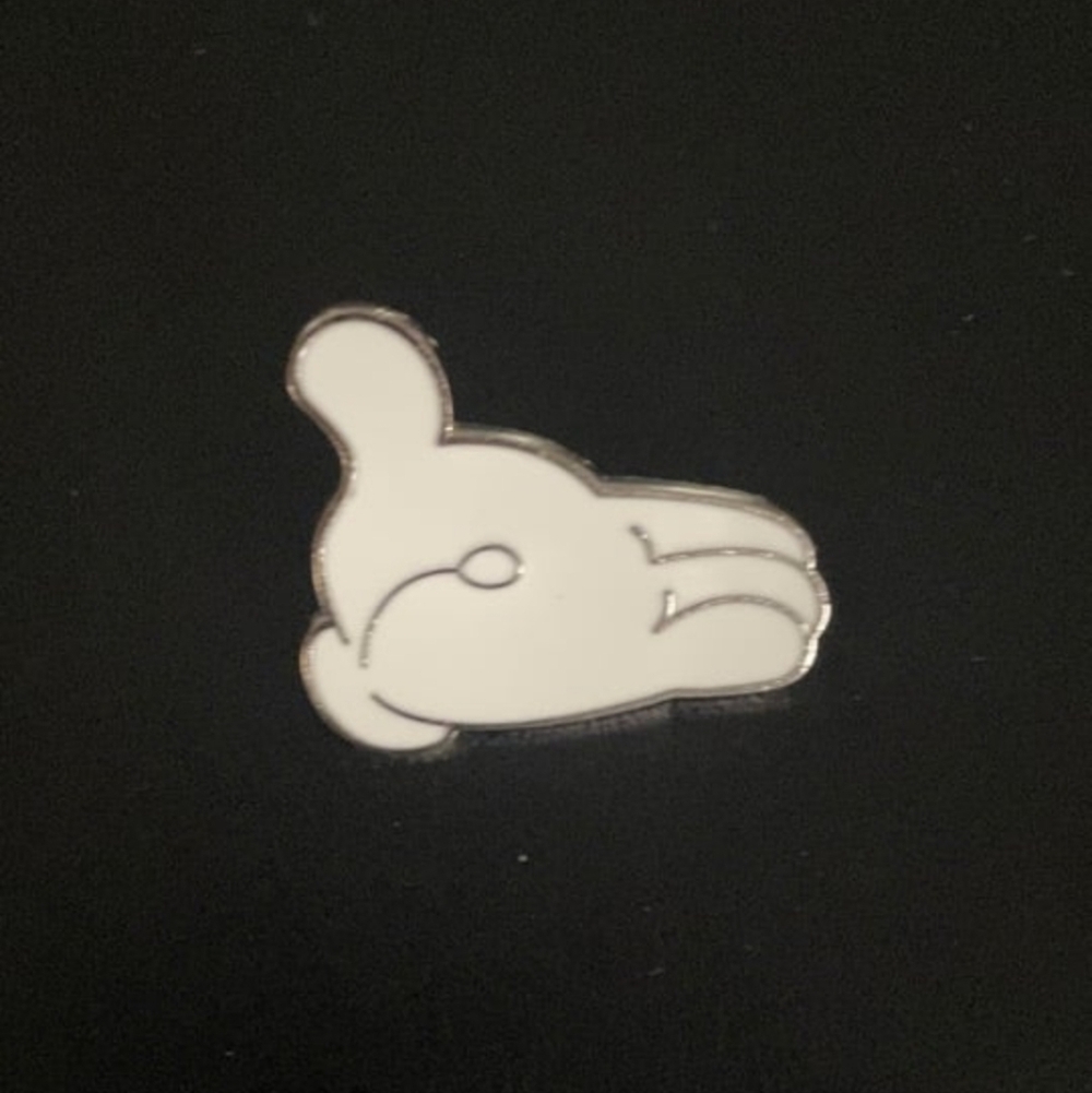 Disney White Hand Mickey Mouse Enamel Pin